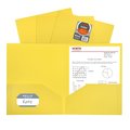 C-Line Products TwoPocket Heavyweight Poly Portfolio Folder, Yellow Set of 25 Folders, 25PK 33956-BX